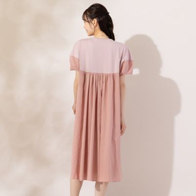 【Ｓ～Ｍフリーサイズ】カットソー×布帛切替ワンピース（７３０１５４５３）