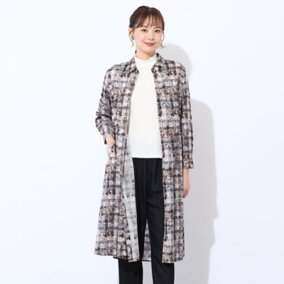 洗える】リバティ ギンガムフラワープリントワンピース