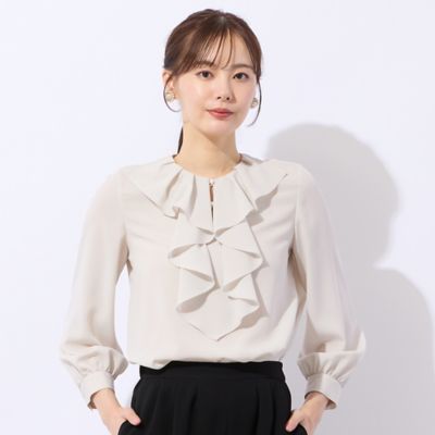 フリル衿ブラウス（73031666） | Liliane Burty Eclat (Women