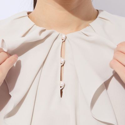フリル衿ブラウス（73031666） | Liliane Burty Eclat (Women