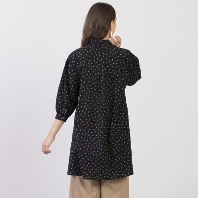 【Ｓ・Ｍサイズ】ミラクルウェーブ　ドットロングブラウス（７３０３２３５８）