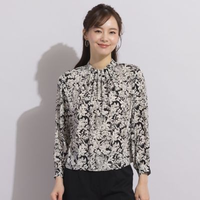 ＜Liliane Burty Eclat (Women/小さいサイズ) ＞【Ｓ・Ｍサイズ】イタリア素材　フラワープリントブラウス［セットアップ可］（７３０３２４４２）