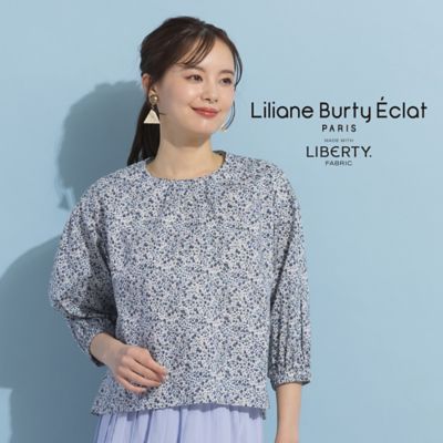 ＜Liliane Burty Eclat (Women/小さいサイズ) ＞【Ｓ・Ｍサイズ】リバティ小花プリント　プルオーバーブラウス（７３０３３４５１）