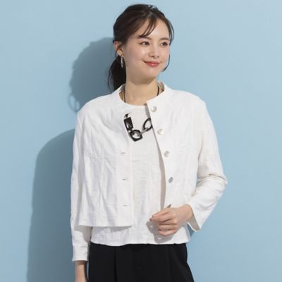 ＜Liliane Burty Eclat (Women/小さいサイズ) ＞【Ｓ・Ｍサイズ】リングジャカード　カーディガン［アンサンブル可］（７３０３３４５２）