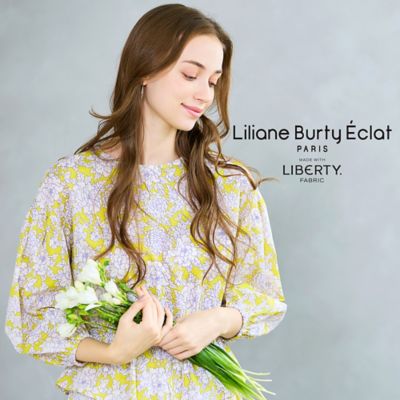 Liliane Burty Eclat (Women/小さいサイズ) /リリアンビューティ エクラ 【セットアップ対応／Ｓ・Ｍサイズ】リバティ　ウエストギャザーブラウス（７３０３３５０１）