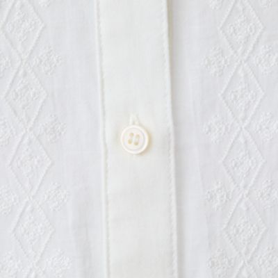 【Ｓ・Ｍサイズ】綿シフォン刺繍ブラウス（７３０３３５２１）