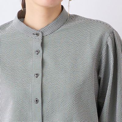 【Ｓ・Ｍサイズ】ウォッシャブルギンガムチェックサッカーブラウス（７３０３３５５２）