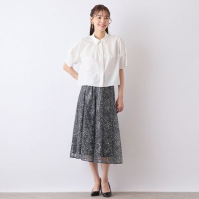 【Ｃｈａｒｍｅ　ｐａｒ　Ｅｃｌａｔ】ウォッシャブル　タック比翼ブラウス（７３０３３５６７）