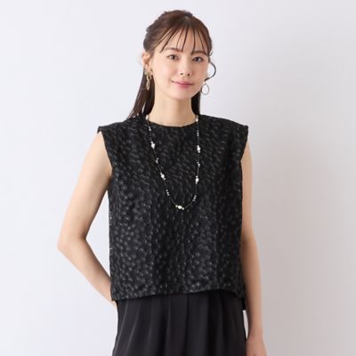Charme par Eclat】ウォッシャブル花刺繍ブラウス