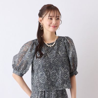 Liliane Burty Eclat (Women/小さいサイズ) /リリアンビューティ エクラ 【Ｃｈａｒｍｅ　ｐａｒ　Ｅｃｌａｔ／セットアップ対応】ウォッシャブルブラウス（７３０３３５７０）