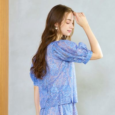 【Ｃｈａｒｍｅ　ｐａｒ　Ｅｃｌａｔ／セットアップ対応】ウォッシャブルブラウス（７３０３３５７０）