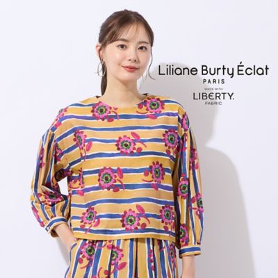 Liliane Burty 花柄 シアーブラウス リリアンビューティ Liliane Burty 