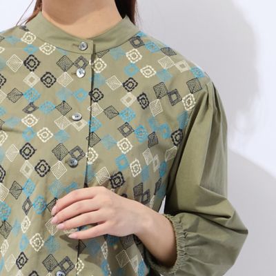 新品☆ ANAYI ラミーコットンローン袖刺繍ブラウス/セオリー、23区、ロペ 洗える】ローンワッシャー×刺繍ブラウス（73033606