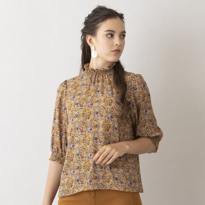 ＜Liliane Burty Eclat (Women/小さいサイズ) ＞【Ｓ・Ｍサイズ】イタリア製素材　フラワープリントブラウス［セットアップ可］（７３０３５３０１）