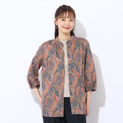 リリアンビューティ エクラ（Liliane Burty ECLAT）/【洗える】リバティ　ペイズリープリントロングブラウス 110227303555115002?$VS_1500$