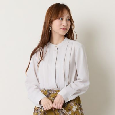洗える】ジョーゼットタックブラウス（73035607） | Liliane