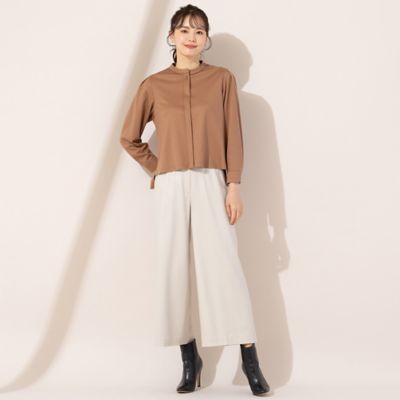 【Ｓ・Ｍサイズ】リヨセルスムース　比翼ブラウス［セットアップ可］（７３０３６４０３）