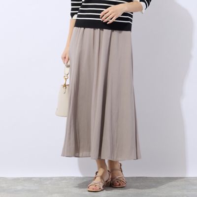 洗える・接触冷感】オールゴムジョーゼットスカート（73042605