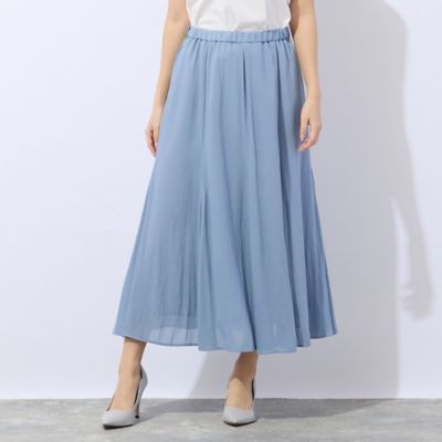 洗える・接触冷感】オールゴムジョーゼットスカート（73042605