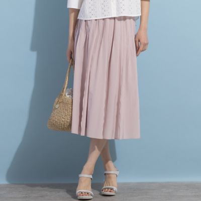 ＜Liliane Burty Eclat (Women/小さいサイズ) ＞【Ｓ・Ｍサイズ】ブライトローン　オールゴムタックスカート（７３０４３４５１）