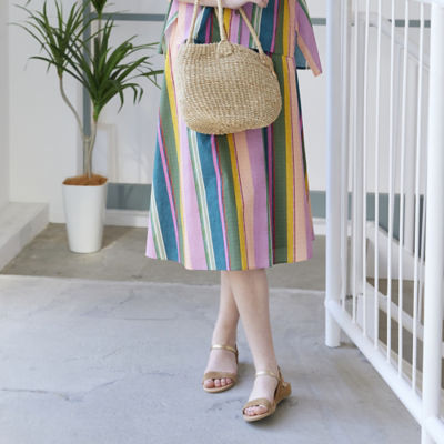 S・Mサイズ】リバティマルチストライプ スカート［セットアップ可  