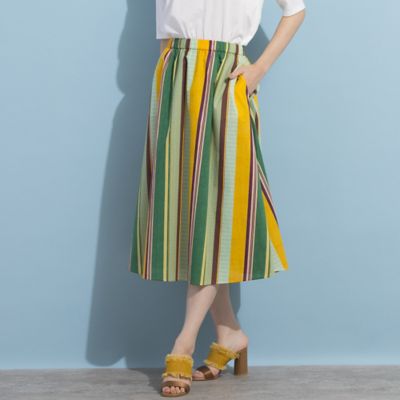 S・Mサイズ】リバティマルチストライプ スカート［セットアップ可  