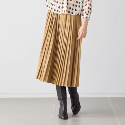 ＜Liliane Burty Eclat (Women/小さいサイズ) ＞シャンブレーツイル　プリーツスカート（７３０４５５０１）