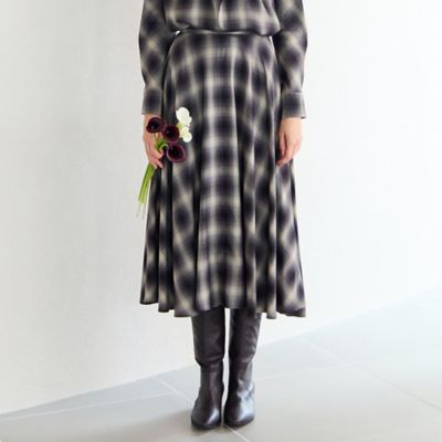 セットアップ対応】オンブレーチェックスカート（73046561