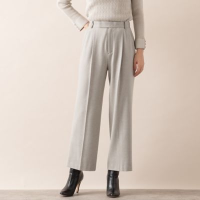 【Ｃｈａｒｍｅ　ｐａｒ　Ｅｃｌａｔ】ウォッシャブル両面起毛　センタープレスパンツ（７３０５１５６１）