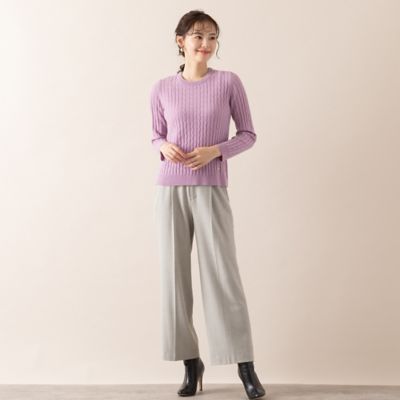 【Ｃｈａｒｍｅ　ｐａｒ　Ｅｃｌａｔ】ウォッシャブル両面起毛　センタープレスパンツ（７３０５１５６１）