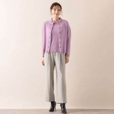 【Ｃｈａｒｍｅ　ｐａｒ　Ｅｃｌａｔ】ウォッシャブル両面起毛　センタープレスパンツ（７３０５１５６１）