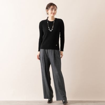 【Ｃｈａｒｍｅ　ｐａｒ　Ｅｃｌａｔ】ウォッシャブル両面起毛　センタープレスパンツ（７３０５１５６１）