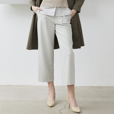 ＜Liliane Burty Eclat (Women/小さいサイズ) ＞【Ｓ・Ｍサイズ】サイロスパンギャバ　ワイドクロップドパンツ（７３０５２４０１）