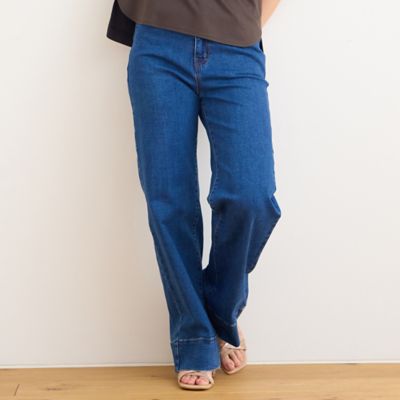 洗える】人気のため新色追加！センタープレスデニムパンツ