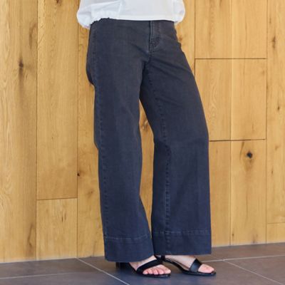 洗える】人気のため新色追加！センタープレスデニムパンツ