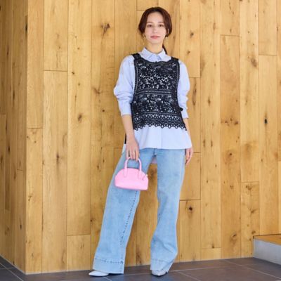 洗える】人気のため新色追加！センタープレスデニムパンツ