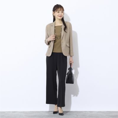 【Ｃｈａｒｍｅ　ｐａｒ　Ｅｃｌａｔ／セットアップ対応】ダブルクロス　ワイドパンツ（７３０５３５６６）