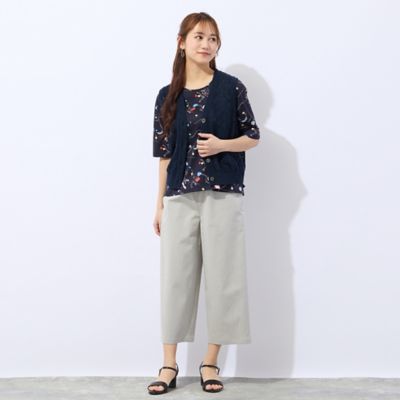 洗える】接触冷感クロップドパンツ（73053601） | Liliane