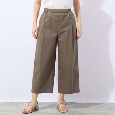 ＜Liliane Burty Eclat (Women/小さいサイズ) ＞【洗える】ナイロンストライプクロップドパンツ（７３０５３６６１）