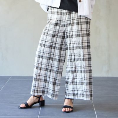 ＜Liliane Burty Eclat (Women/小さいサイズ) ＞【洗える】コットン先染めチェックパンツ（７３０５３６６２）