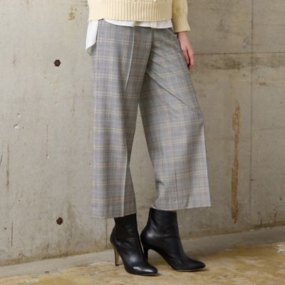 【Ｓ・Ｍサイズ】裏起毛グレンチェック　センタープレスパンツ（７３０５６４２２）