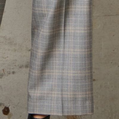 【Ｓ・Ｍサイズ】裏起毛グレンチェック　センタープレスパンツ（７３０５６４２２）