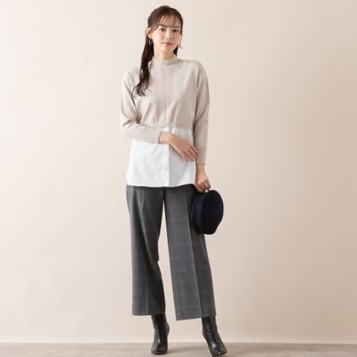 【Ｓ・Ｍサイズ】裏起毛グレンチェック　センタープレスパンツ（７３０５６４２２）