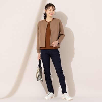 Liliane Burty スカート ストレッチ素材 ウエストゴム 大きいサイズ S・Mサイズ】ウエスト幅広ゴム スリムデニムパンツ