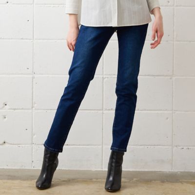 Liliane Burty スカート ストレッチ素材 ウエストゴム 大きいサイズ S・Mサイズ】ウエスト幅広ゴム スリムデニムパンツ