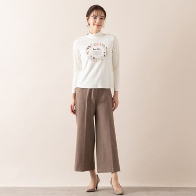 【Ｓ・Ｍサイズ】両面起毛ヘリンボン　センタープレスパンツ（７３０５６４６１）