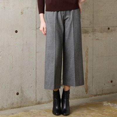 【Ｓ・Ｍサイズ】両面起毛ヘリンボン　センタープレスパンツ（７３０５６４６１）