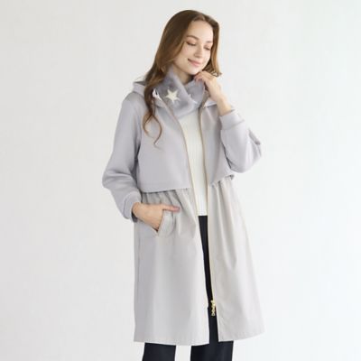 ダンボール×タフタ切り替えコート（73075561） | Liliane