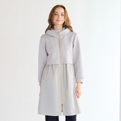 ダンボール×タフタ切り替えコート（73075561） | Liliane