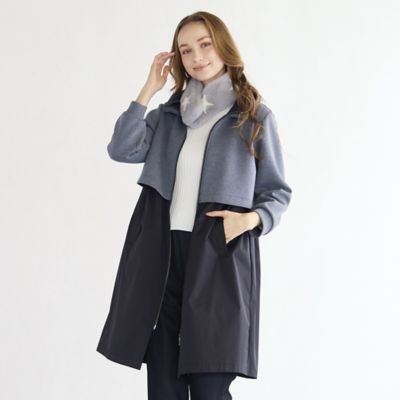 ダンボール×タフタ切り替えコート（73075561） | Liliane